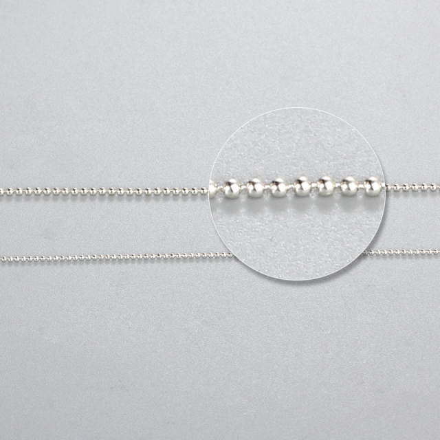 925 Sterling Silver Round Bead Chain