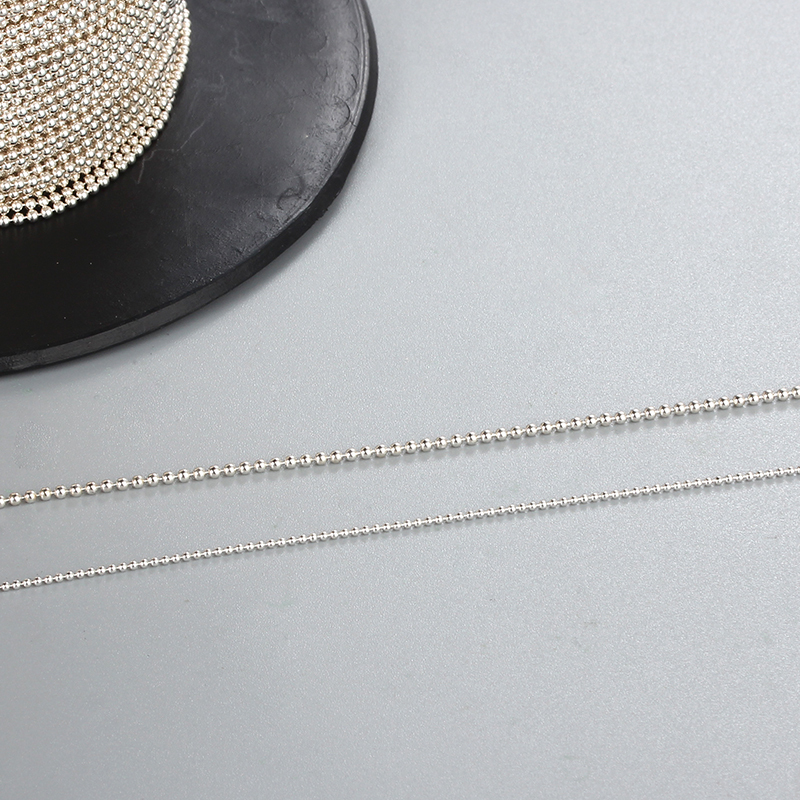 925 Sterling Silver Round Bead Chain