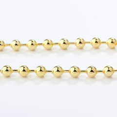925 Sterling Silver Round Bead Chain