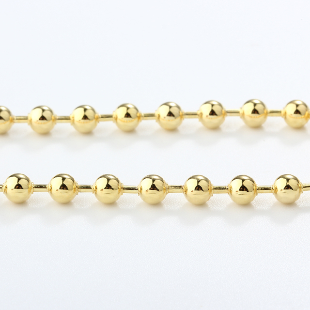 925 Sterling Silver Round Bead Chain
