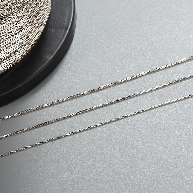 925 Sterling Silver Square Box Chain