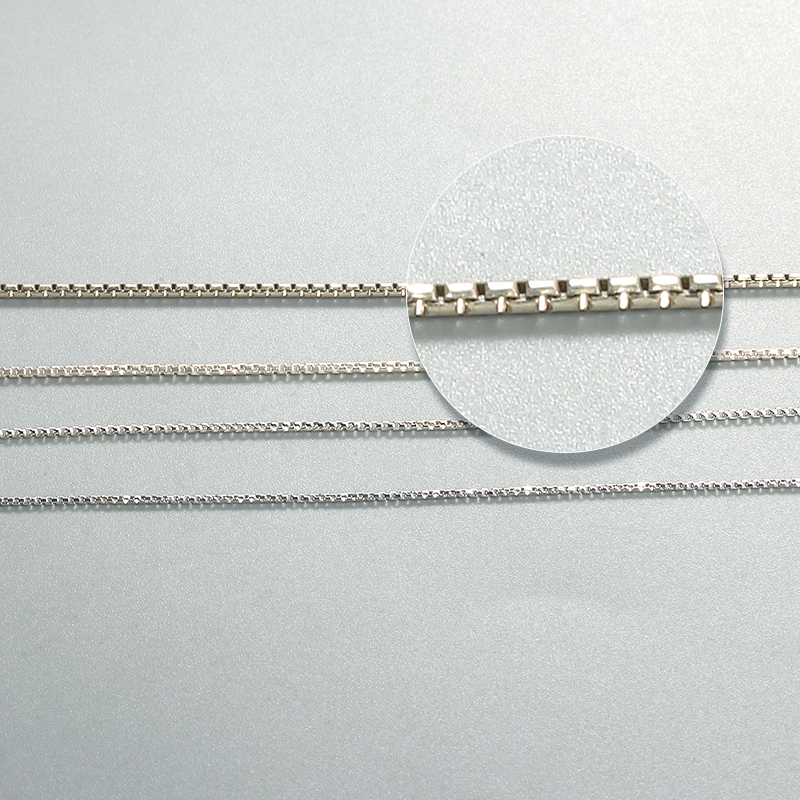 925 Sterling Silver 4 Sides Cut Box Chain