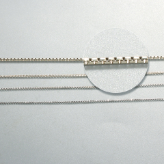 925 Sterling Silver 4 Sides Cut Box Chain