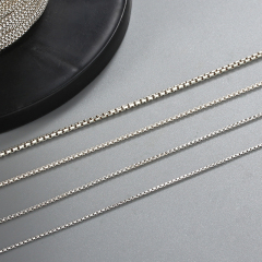 925 Sterling Silver 4 Sides Cut Box Chain