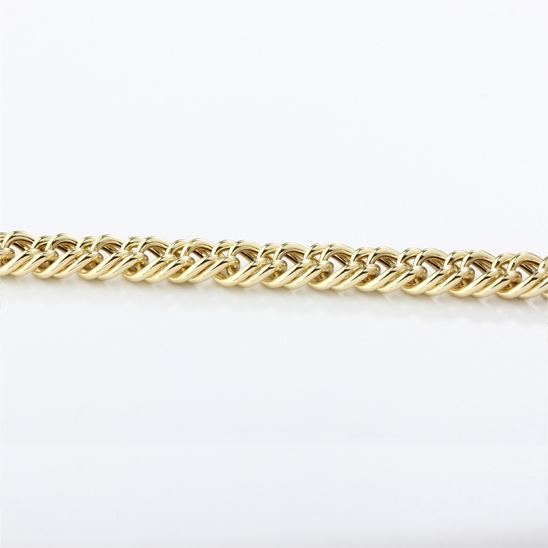 925 Sterling Silver Double Sides Curb Chain