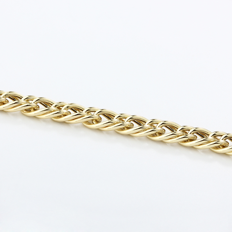 925 Sterling Silver Double Sides Curb Chain