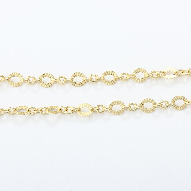 925 Sterling Silver 3+1 Fancy Chain with Hammered Texture