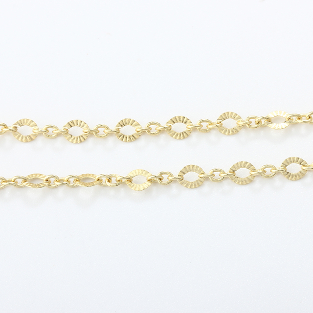 925 Sterling Silver 3+1 Fancy Chain with Hammered Texture