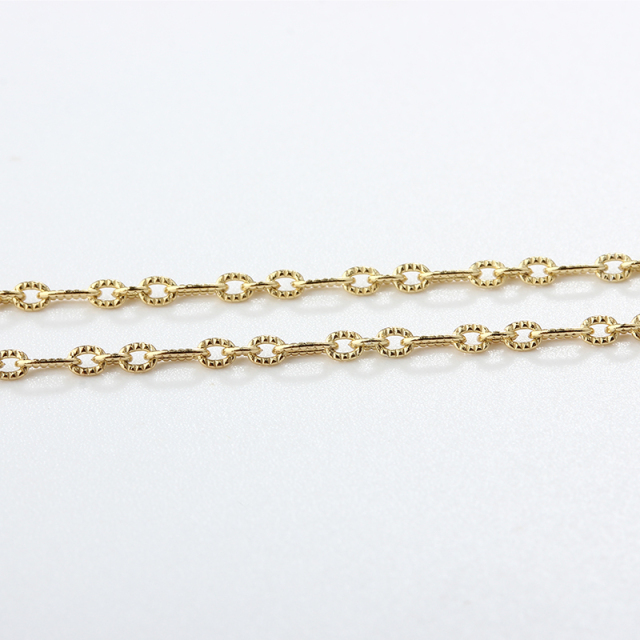 925 Sterling Silver 3+1 Fancy Link Chain with Diamond-Cut Texture