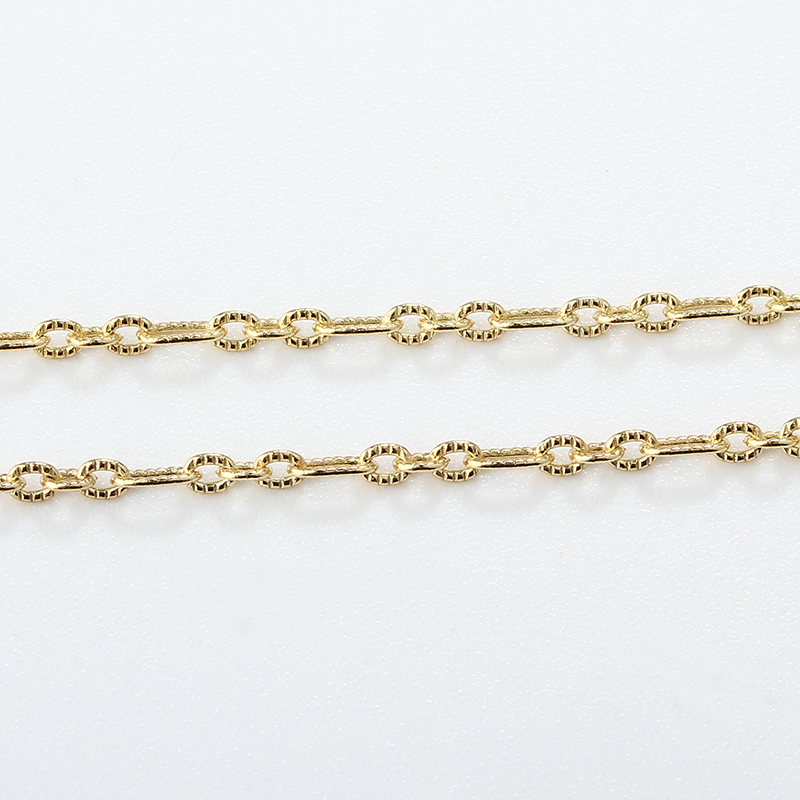 925 Sterling Silver 3+1 Fancy Link Chain with Diamond-Cut Texture