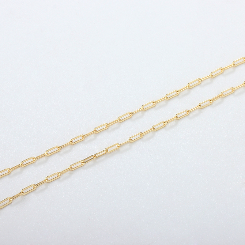 925 Sterling Silver Lightweight Flat Paperclip Chain