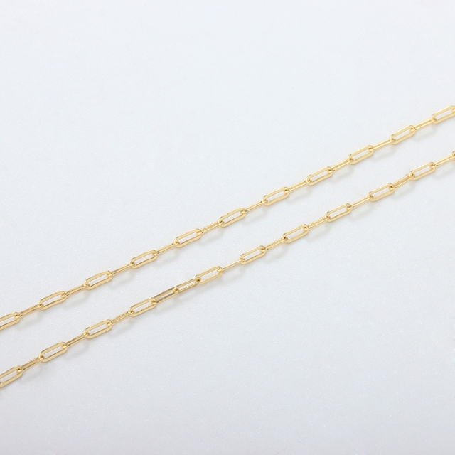 925 Sterling Silver Lightweight Flat Paperclip Chain