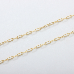 925 Sterling Silver Lightweight Textured Paperclip Link Chain