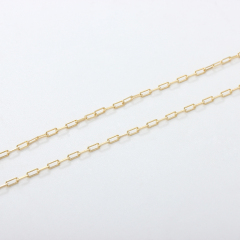 925 Sterling Silver Lightweight Textured Paperclip Link Chain
