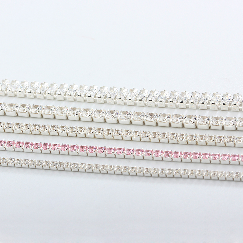 925 Sterling Silver CZ Tennis Chain