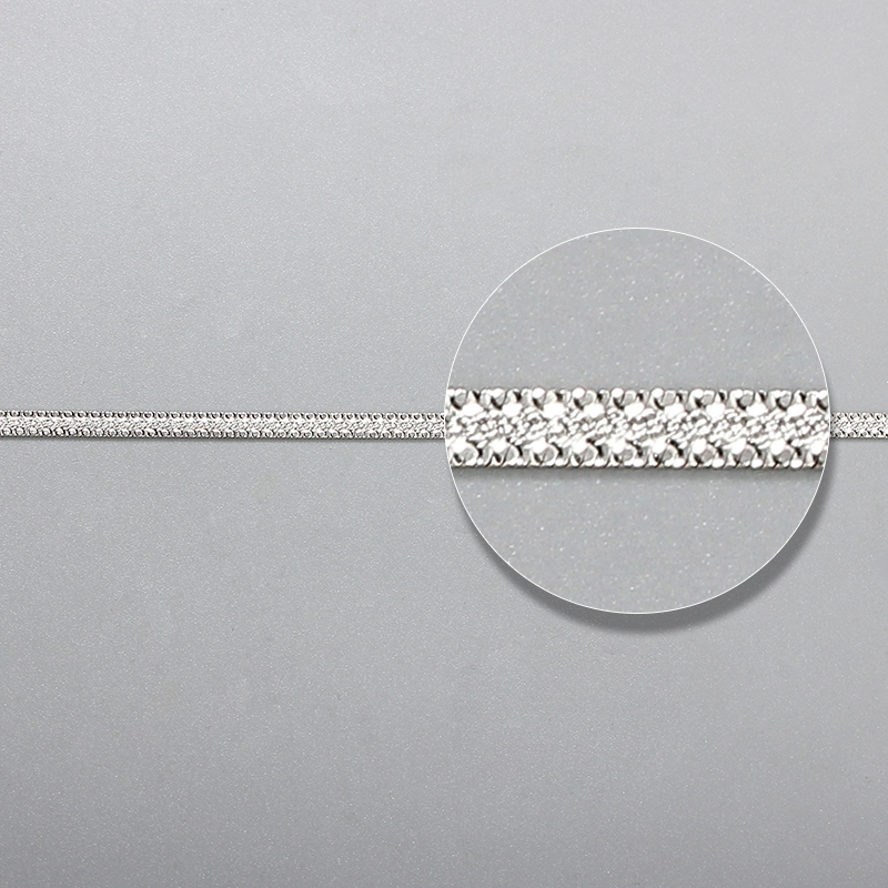 925 Sterling Silver Stardust Flat Herringbone Chain
