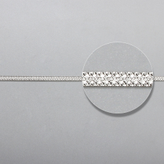 925 Sterling Silver Stardust Flat Herringbone Chain