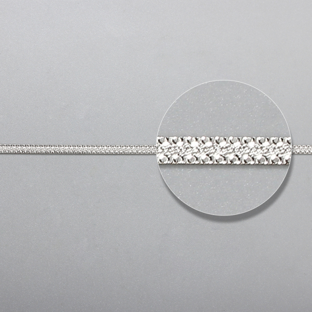 925 Sterling Silver Stardust Flat Herringbone Chain