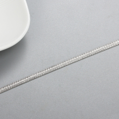 925 Sterling Silver Stardust Flat Herringbone Chain