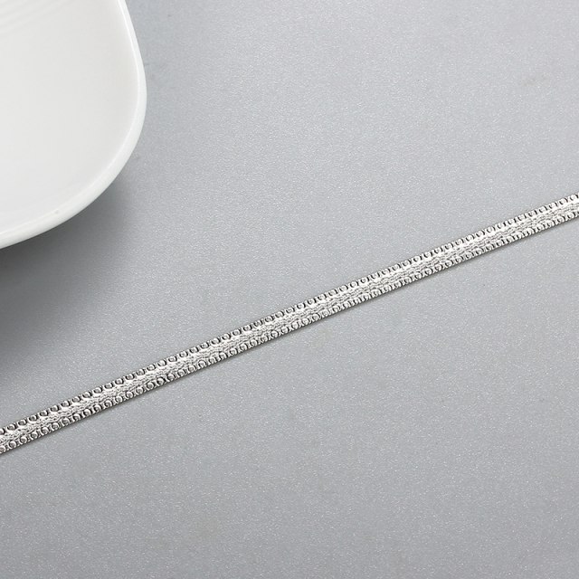 925 Sterling Silver Stardust Flat Herringbone Chain