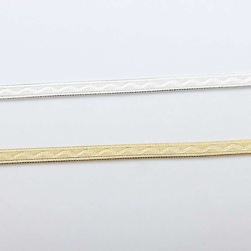925 Sterling Silver Diamond Cut Herringbone Link Chain