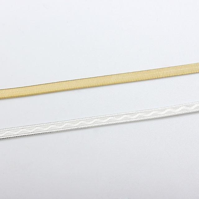 925 Sterling Silver Diamond Cut Herringbone Link Chain