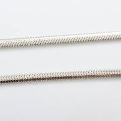 925 Sterling Silver Snake Herringbone Link Chain