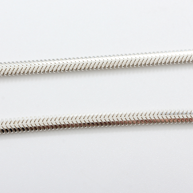 925 Sterling Silver Snake Herringbone Link Chain