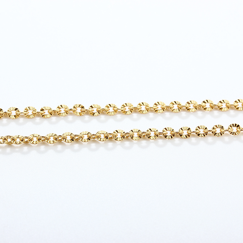925 Sterling Silver Engraved Sunburst Fancy Link Chain