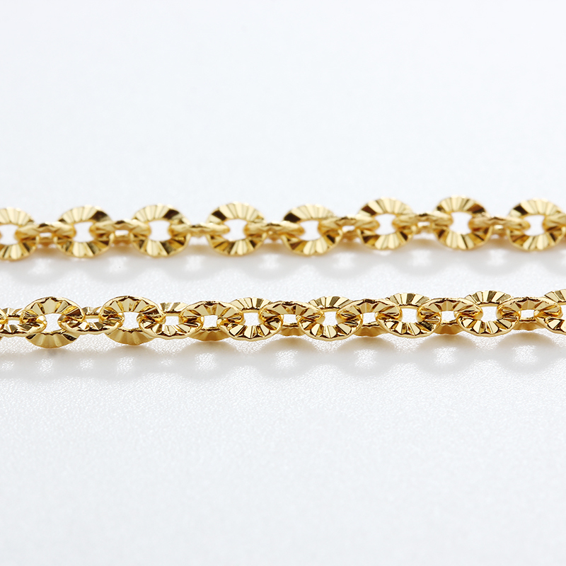 925 Sterling Silver Engraved Sunburst Fancy Link Chain