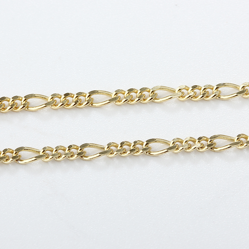 925 Sterling Silver 3+1 Figaro Cable Chain