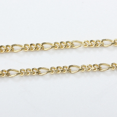 925 Sterling Silver 3+1 Figaro Cable Chain