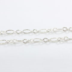 925 Sterling Silver Brushed 3+1 Figaro Chain