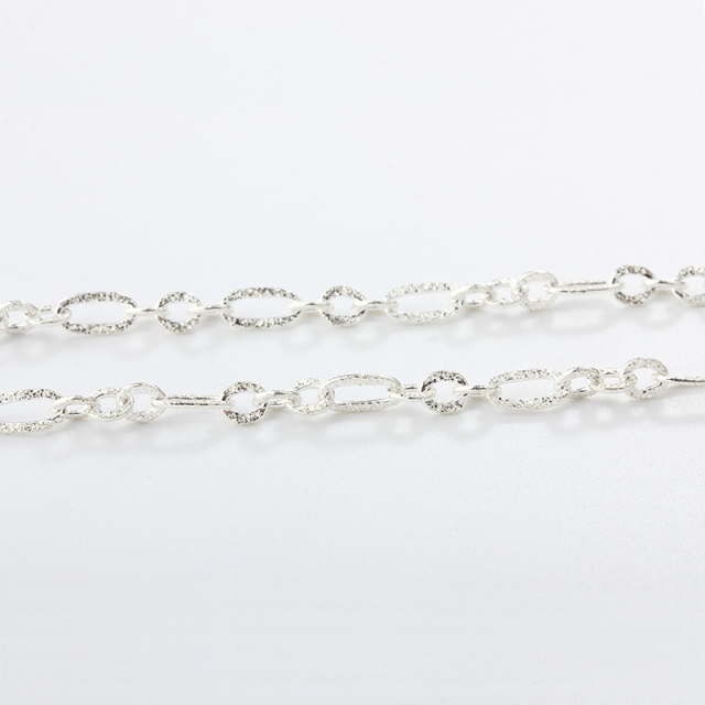 925 Sterling Silver Brushed 3+1 Figaro Chain