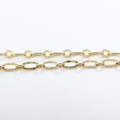 925 Sterling Silver Hammered 1+1 Figaro Chain
