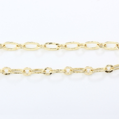 925 Sterling Silver Hammered 1+1 Figaro Chain