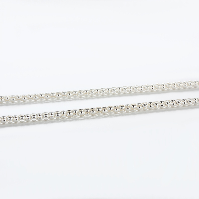 925 Sterling Silver Round Popcorn Chain
