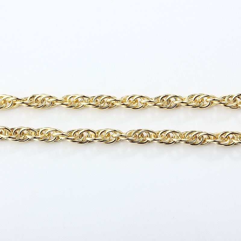925 Sterling Silver Cut Rope Chain