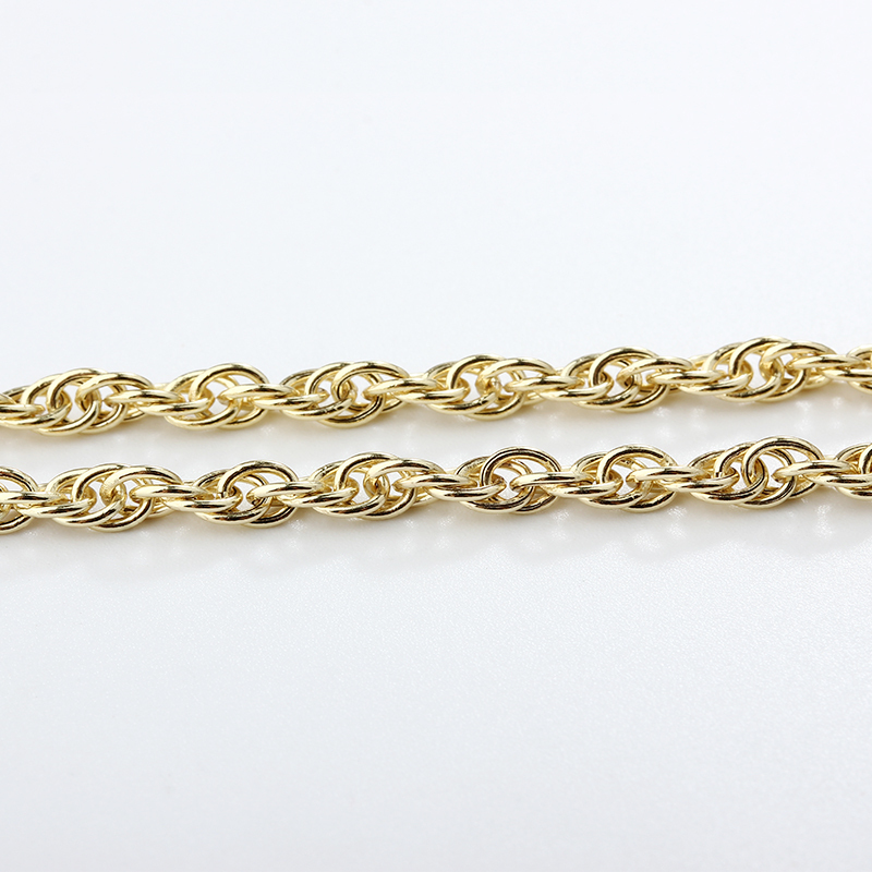 925 Sterling Silver Cut Rope Chain