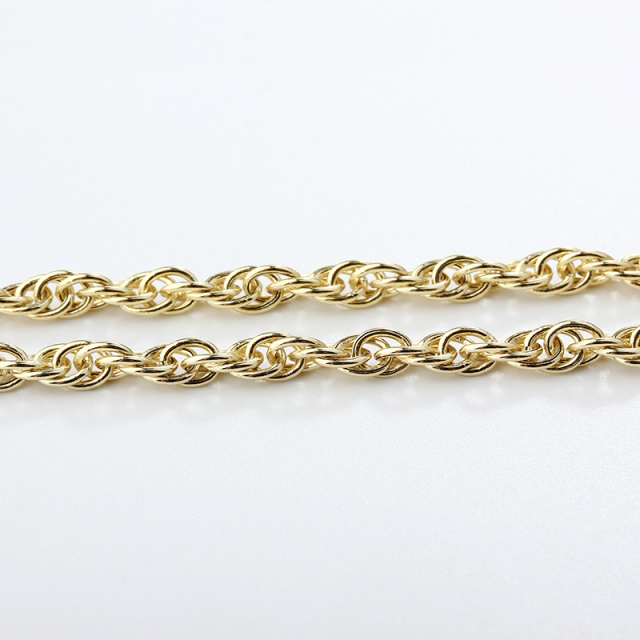 925 Sterling Silver Cut Rope Chain