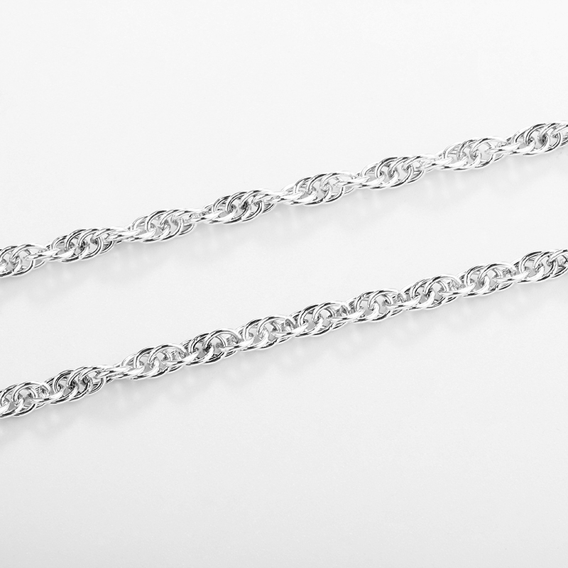 925 Sterling Silver Cut Rope Chain