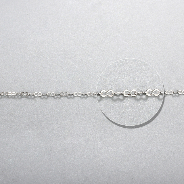 925 Sterling Silver Figure 8 Link Chain