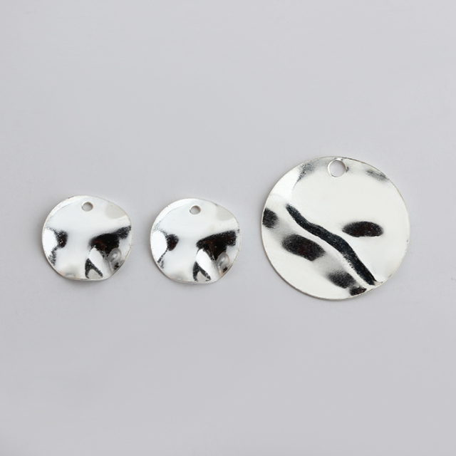 925 Sterling Silver Small Coin Charm Jewellery Findings