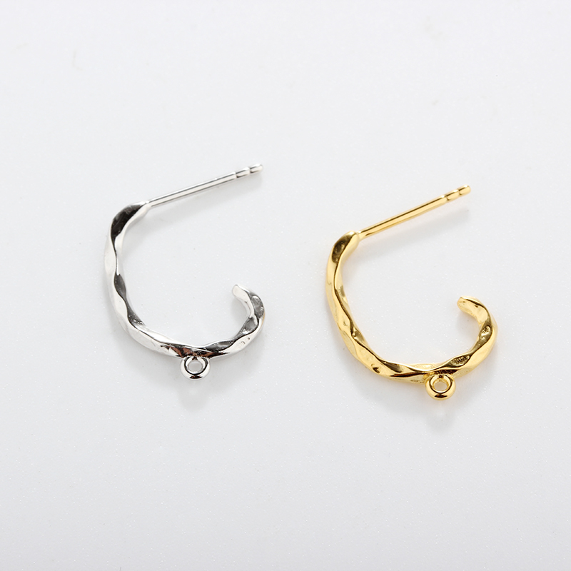 925 Sterling Silver Twisted Earring Studs Finding