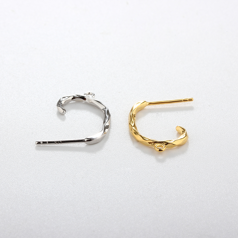 925 Sterling Silver Twisted Earring Studs Finding