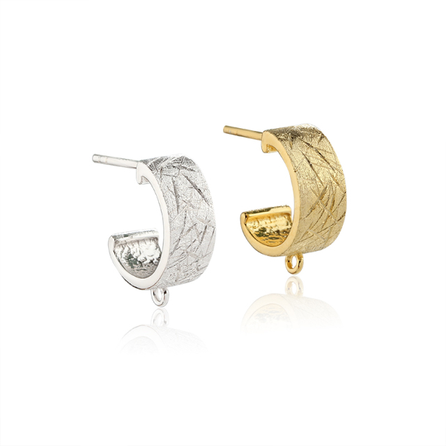 925 Sterling Silver Tiny Brushed Earring Studs