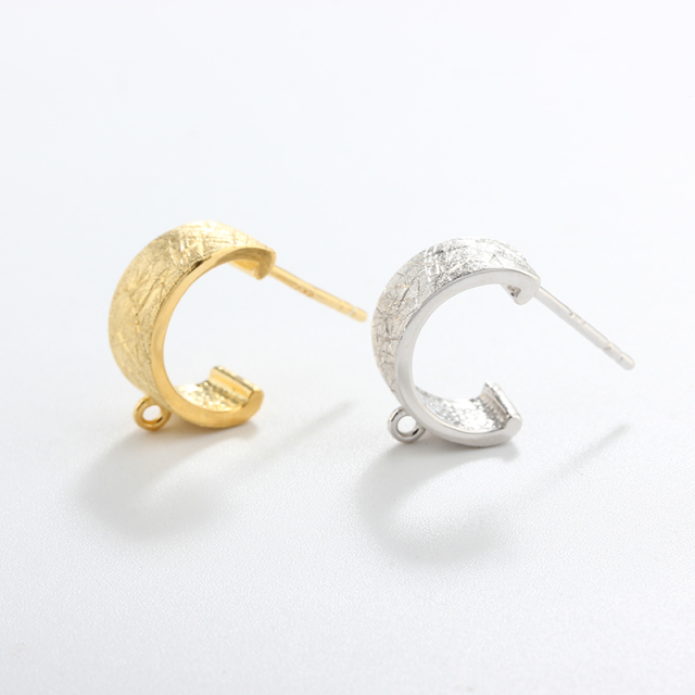 925 Sterling Silver Tiny Brushed Earring Studs