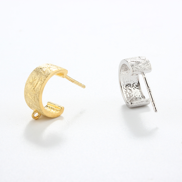 925 Sterling Silver Tiny Brushed Earring Studs