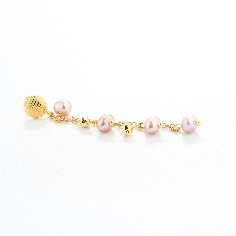 925 Sterling Silver Earring Studs With Rose Pink Pearls