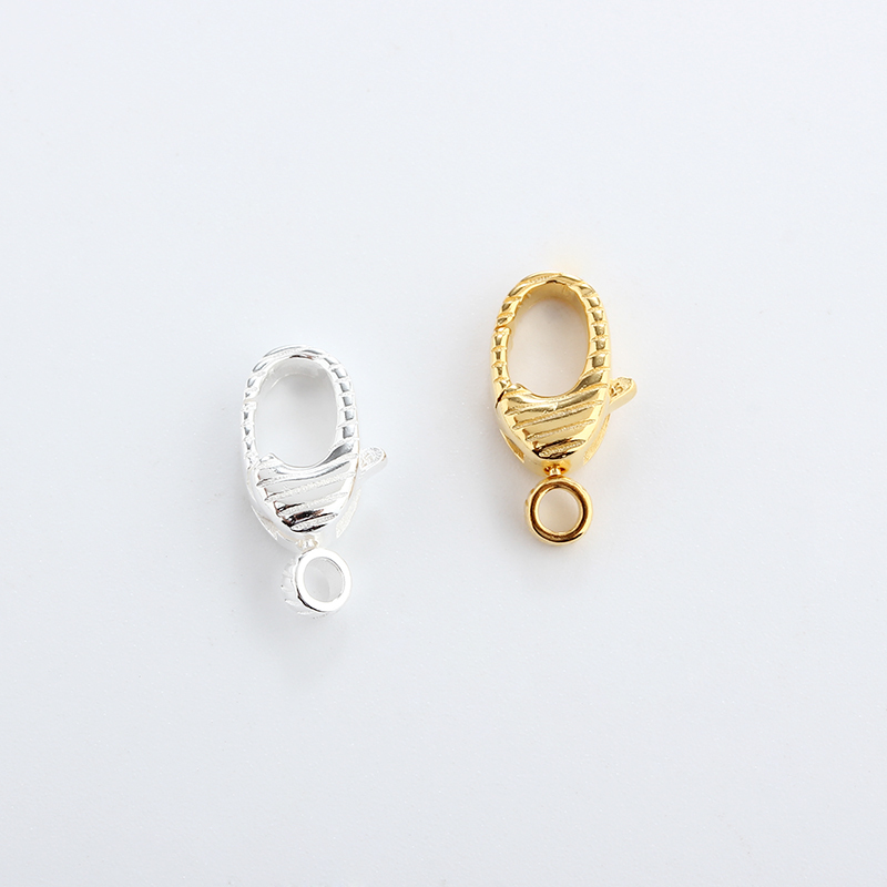 925 Sterling Silver Hammered Lobster Clasp